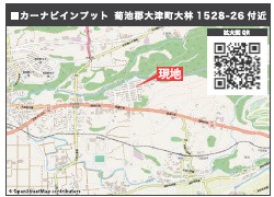仲介手数料不要　KEIAIスターTERRACE菊池郡大津町３期【大津小・大津中】の地図|カーナビ➡菊池郡大津町大林1528-26