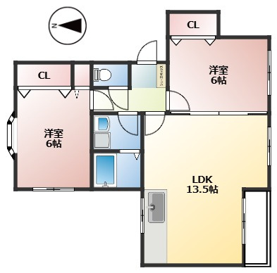 【間取り】 | 早良区四箇6丁目アパート