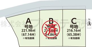 【区画図】 | 奈良市六条町の新築一戸建 全３区画 | 全体区画図