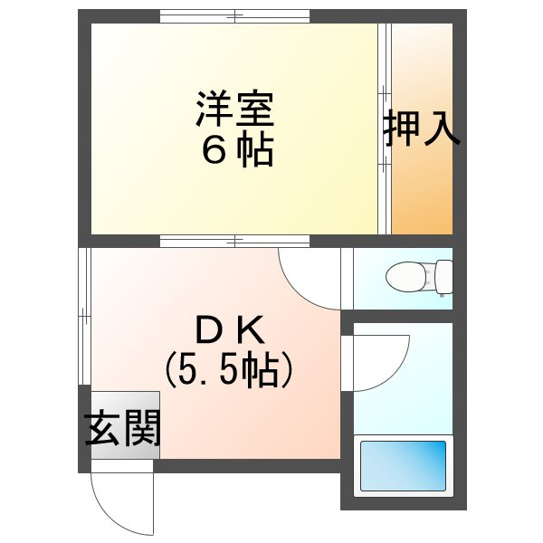 西本コーポラスの間取り