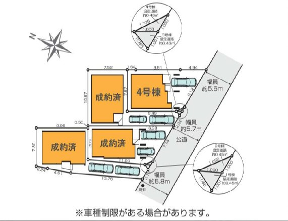 泉区中田西4丁目 新築戸建 4699万円の区画図