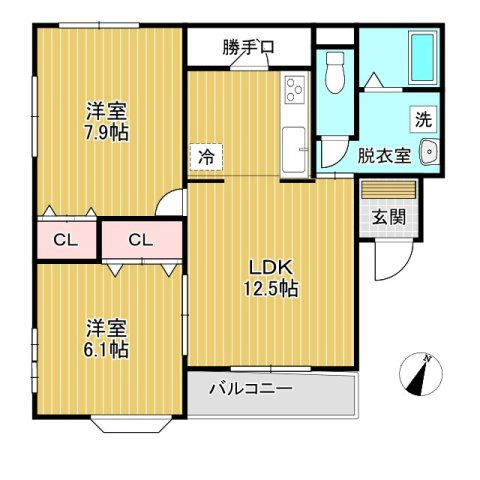 日之出丸太コーポⅢの間取り