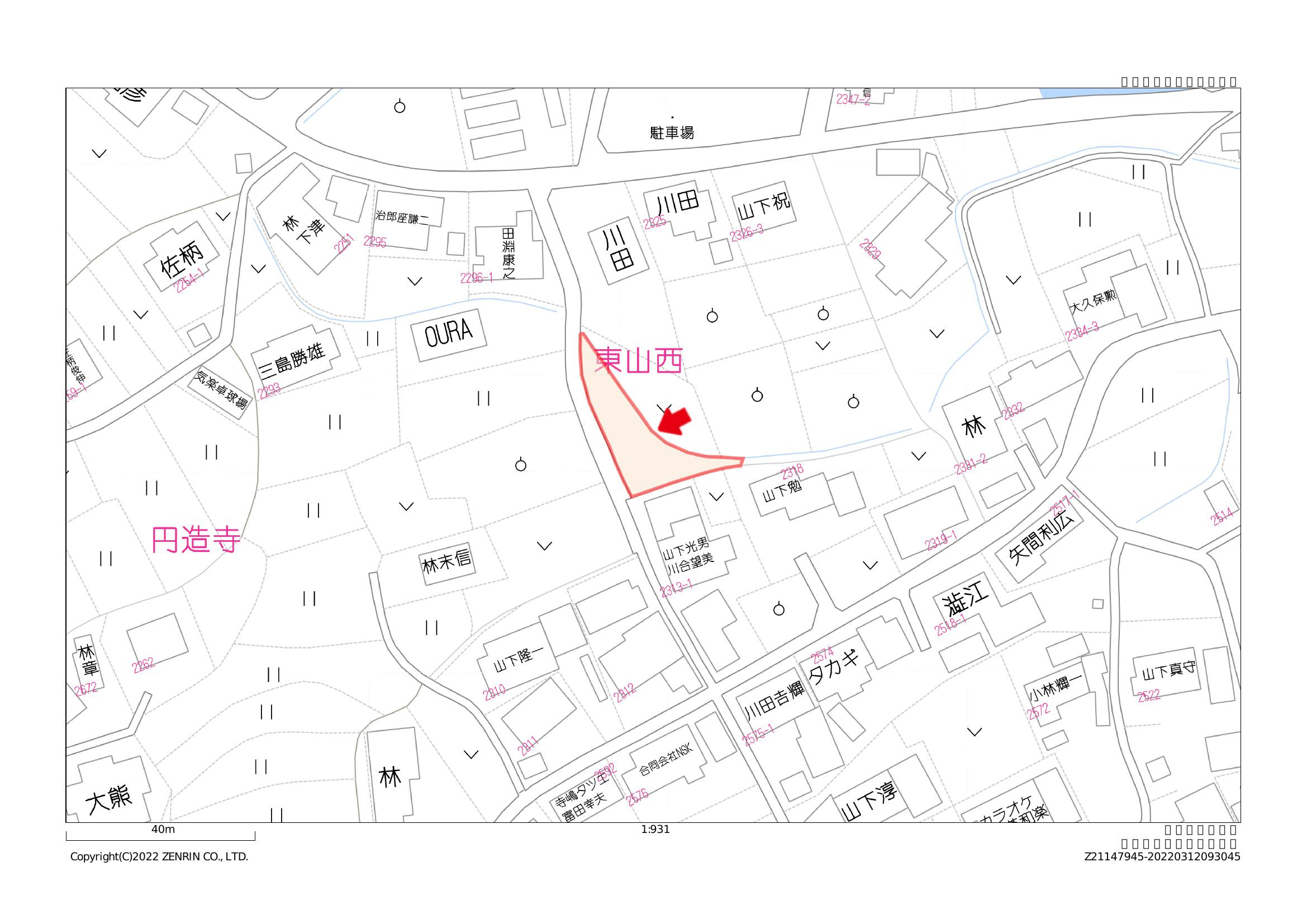 坂出市川津町売土地の地図