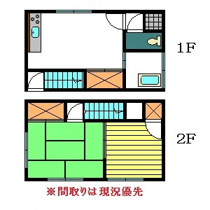 唐津市東唐津３丁目のアパートの間取り