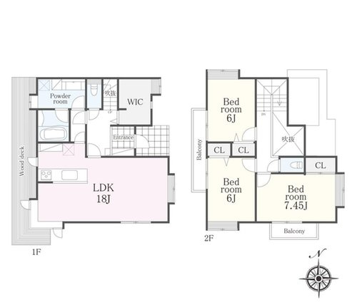 ウッドデッキのあるお家　内外装含め、使いやすい間取りと設備　港北NT　中古戸建　～都筑区川和台～