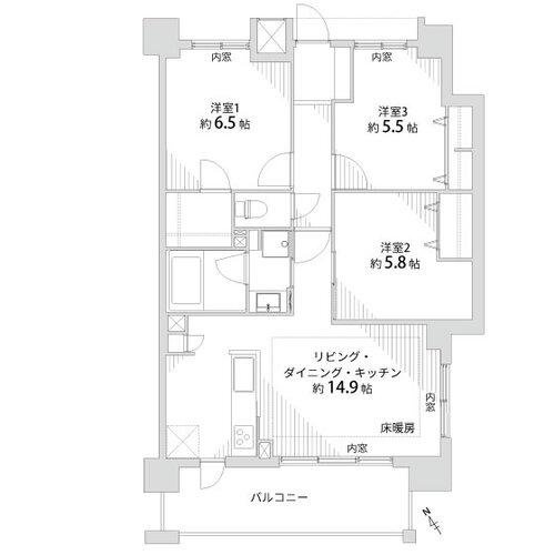 【間取り】 | グランアモール泉北深井