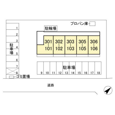 エスポワール浜町の区画図