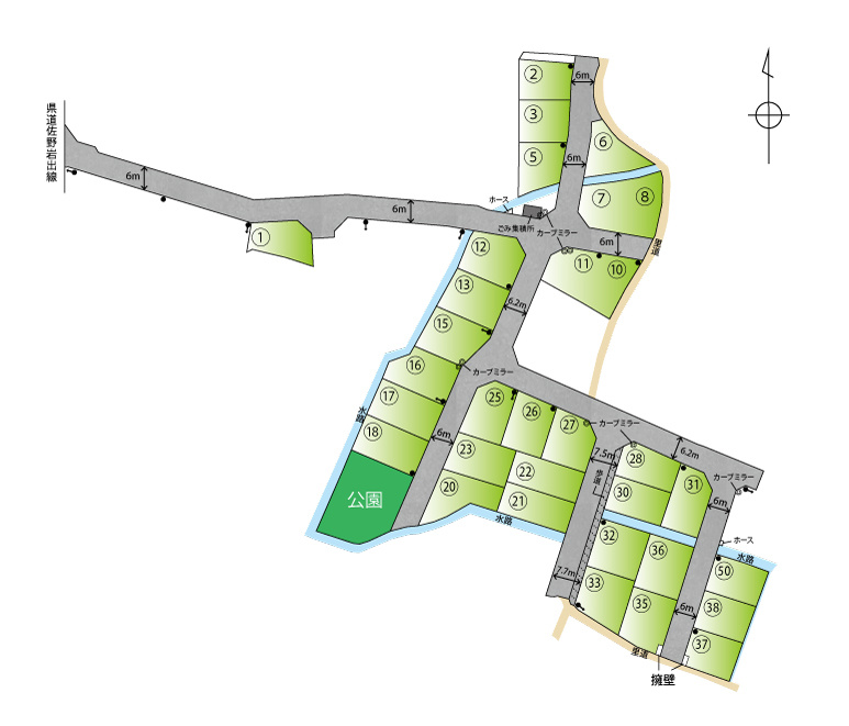 備前・新築戸建の区画図