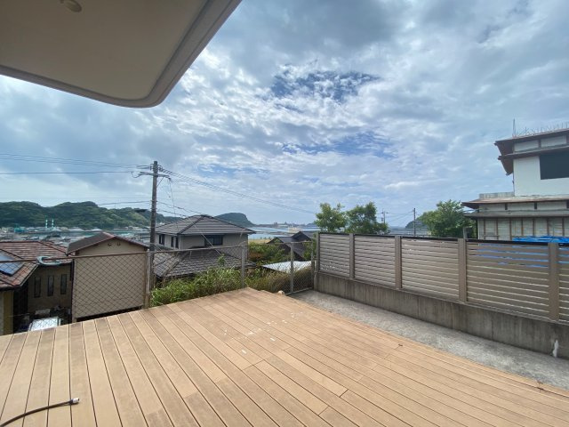 日南市乙姫町住宅のバルコニー