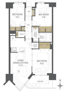 【間取り】ロワールマンション和白５ 