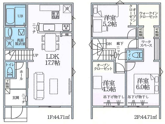 LIGNAGE玉村町福島23-1期　新築住宅7号棟の間取り