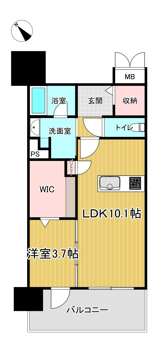 ラコント西鉄久留米の間取り|使い勝手の良い間取りです♪