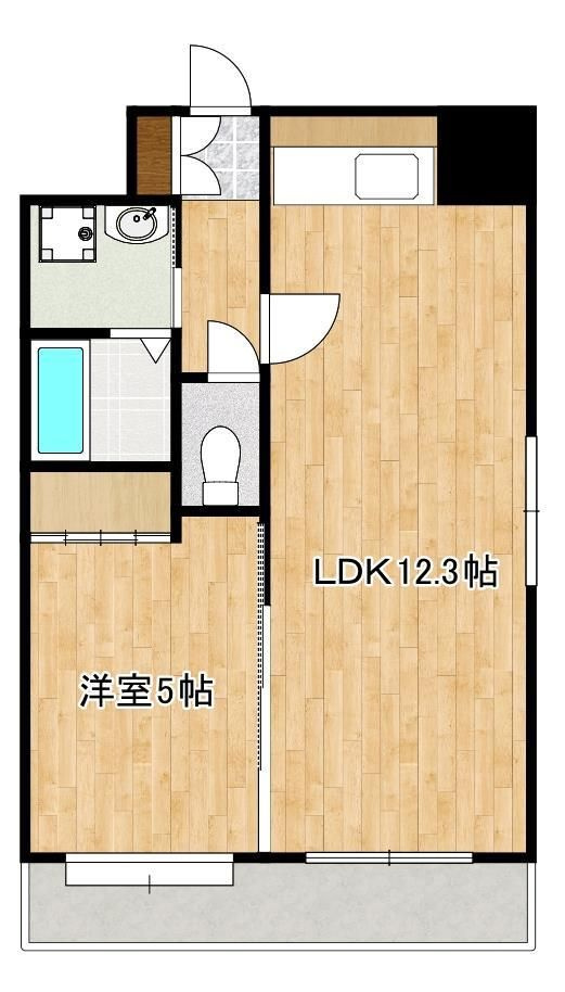 熊本市中央区本荘６丁目の賃貸マンションの間取り