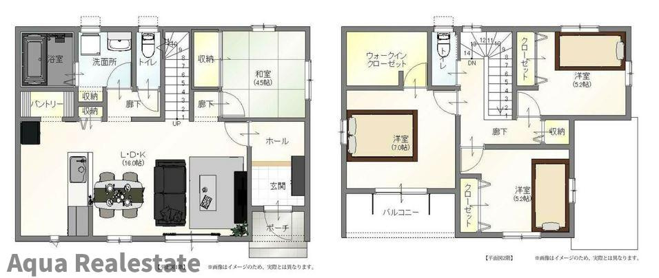 高松市香南町由佐の新築一戸建の間取り
