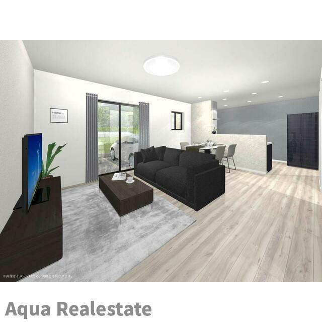 高松市香南町由佐の新築一戸建の居間・リビング|使いやすい居間です