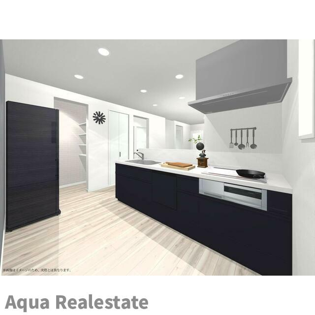 高松市香南町由佐の新築一戸建のキッチン|お料理しやすいキッチンです