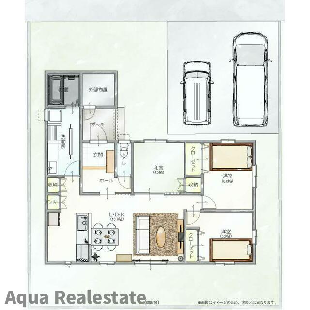 高松市前田西町の新築一戸建の区画図