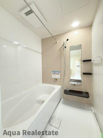 高松市前田西町　未入居モデルハウスの浴室|落ち着いた空間のお風呂です