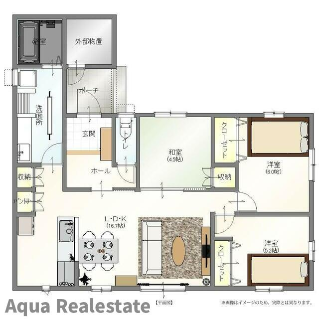 高松市前田西町の新築一戸建の間取り