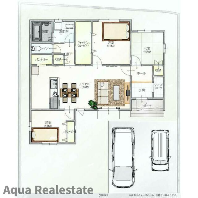 高松市前田西町の新築一戸建の区画図