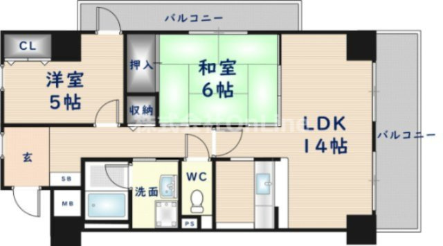 【間取り】 | サンコーポラス小阪