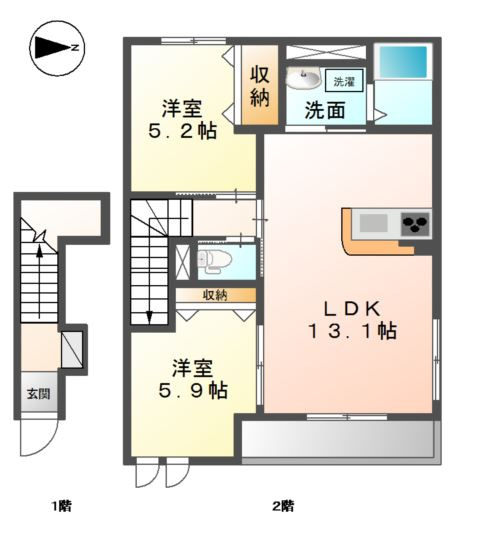 ロココハイムの間取り