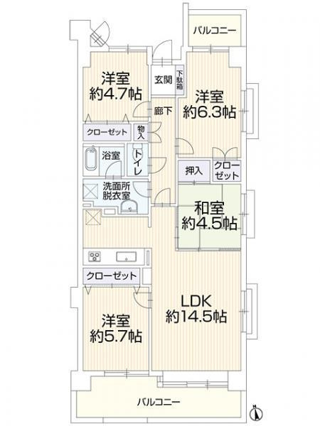 【間取り】 | 下大利パークマンション☆仲介手数料無料☆
