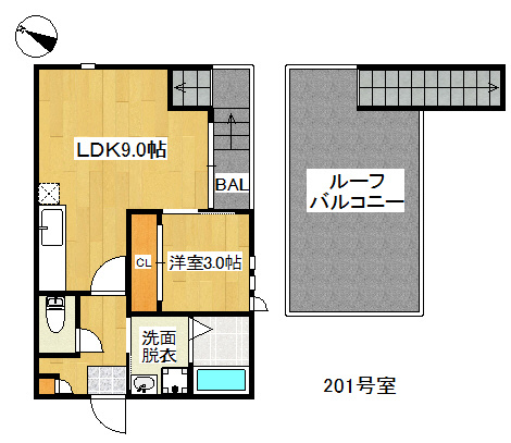 【間取り】 | Grandticパームツリー住吉
