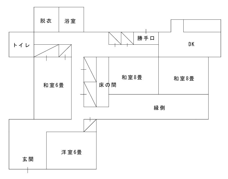 桐生市境野町農地付き中古戸建の間取り