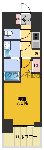 【間取り】 | S-RESIDENCE上前津駅前 | 間取りです。