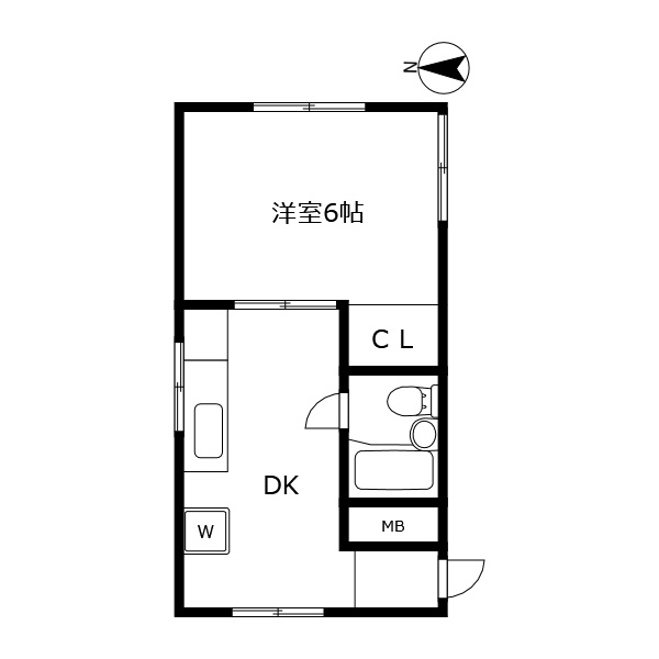 サンハイツ田宮の間取り