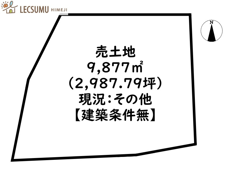 姫路市的形町的形／売土地【オーナーチェンジ】の土地図