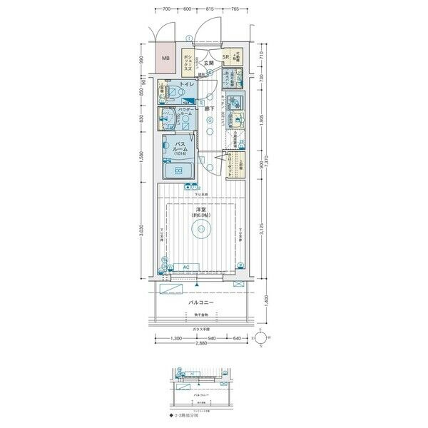 エステムコート名古屋 TWIN EASTの間取り