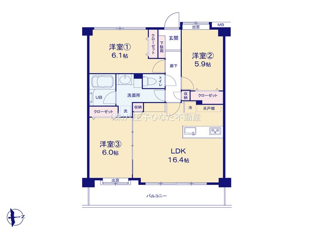 『八王子市マンション』レクシオ大和田　【仲介手数料無料】　八王子市大和田町7-18-3の間取り|～仲介手数料無料☆八王子ひなた不動産～レクシオ大和田