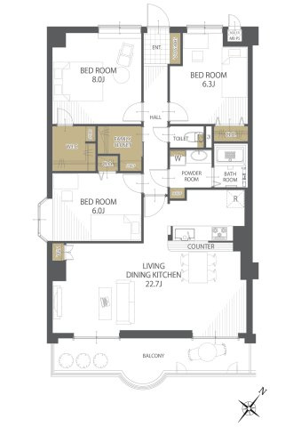 【間取り】スワンマンション空港南 