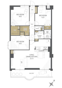 【間取り】スワンマンション空港南 