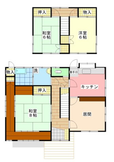 【間取り】 | 宇部市笹山町1丁目中古二階建