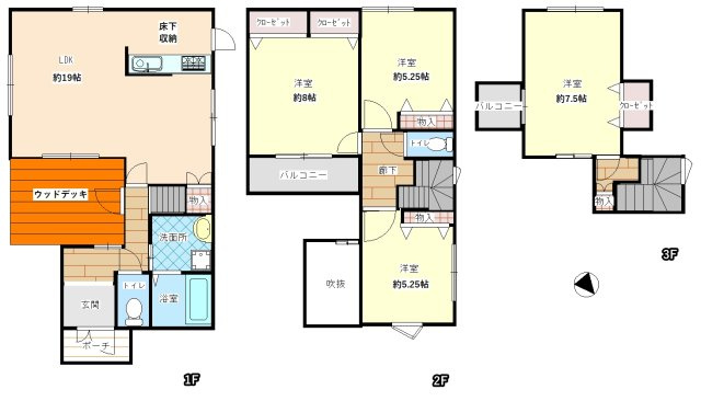 加古川市平岡町土山　　JR「土山駅」徒歩7分の間取り