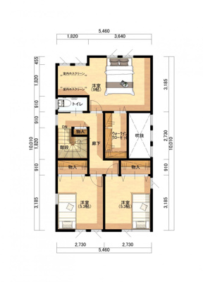  | 中区赤田②号地 | 2階：洋室9帖、洋室5.3帖、洋室5.3帖、WIC