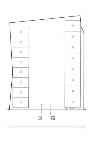 七日町5丁目第2駐車場の区画図