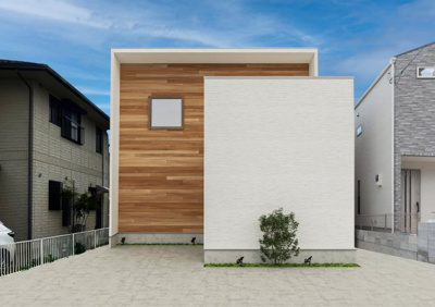 【外観パース】 | 宇治市南陵町　売土地 | 昼も夜も♪
家と庭♪