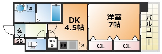 プレジール三ノ宮Ⅲの間取り