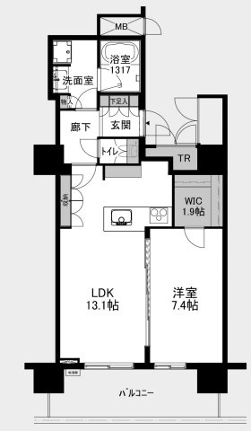 ローレルタワー梅田の間取り
