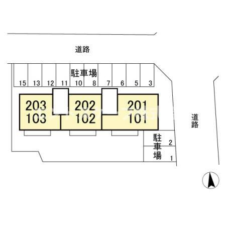 サニーヒル鳥羽の区画図|高崎、前橋のお部屋探しはエンドスケープまで！お客様の理想お聞かせ下さい♪