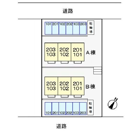 グリンヒルズ三好丘Ｂの駐車場
