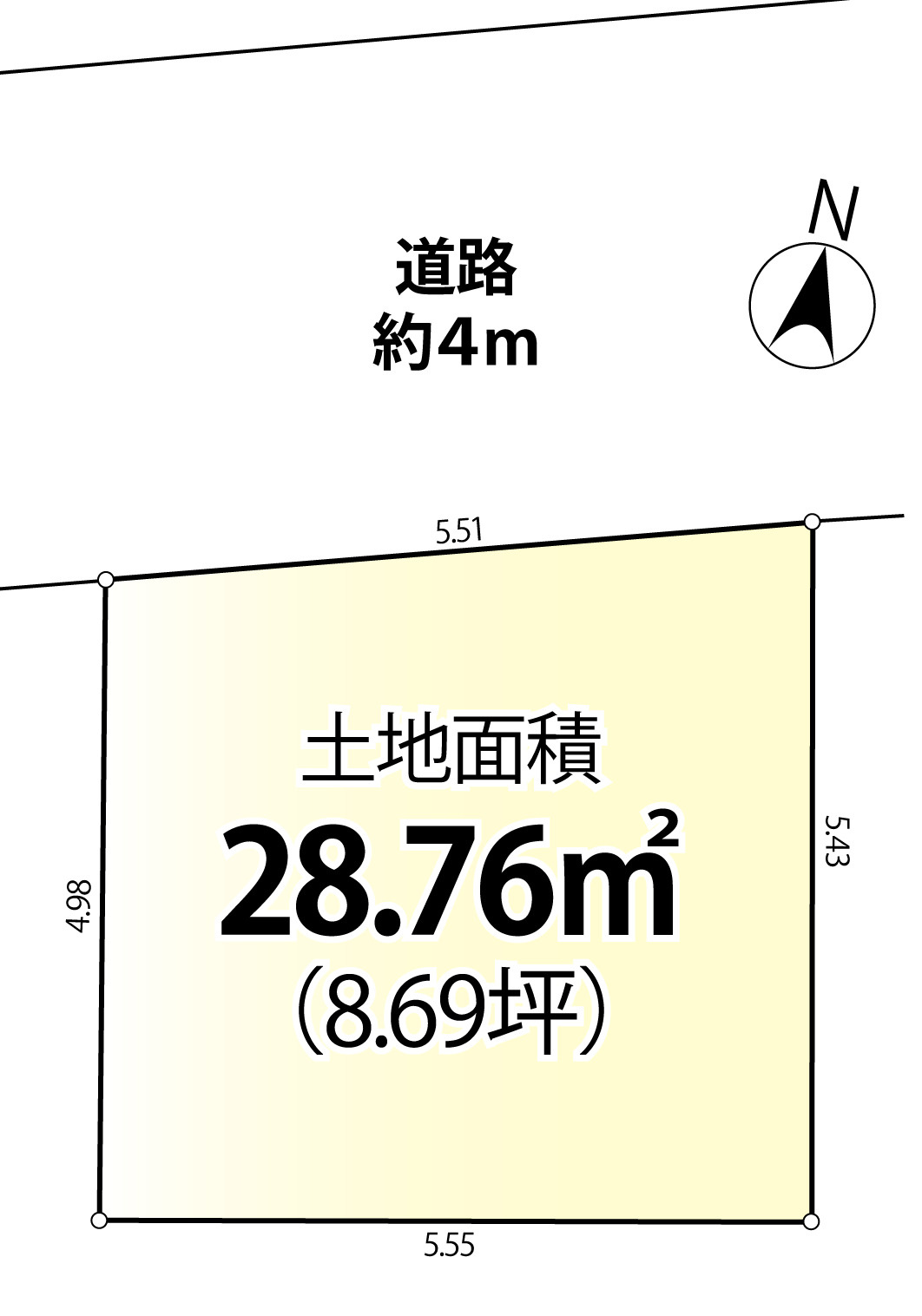 北区赤羽西4丁目　新築戸建限定1棟の区画図