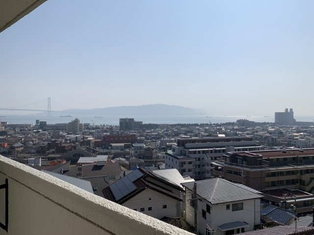 エーデルハイム大蔵谷の展望|海、明石大橋、淡路島を望む眺望です
