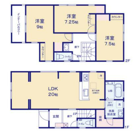 LG南城市知念久原　8号棟　＼☆ご成約時５０万円キャッシュバック☆／の間取り