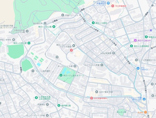 芦屋市朝日ケ丘　第1期　新築一戸建ての地図