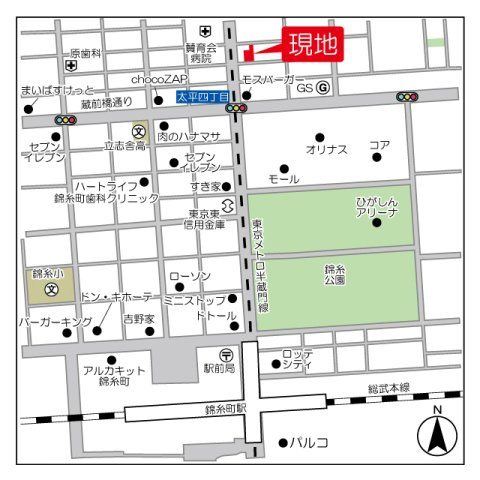 アーバネックス錦糸町ＮＯＲＴＨの地図